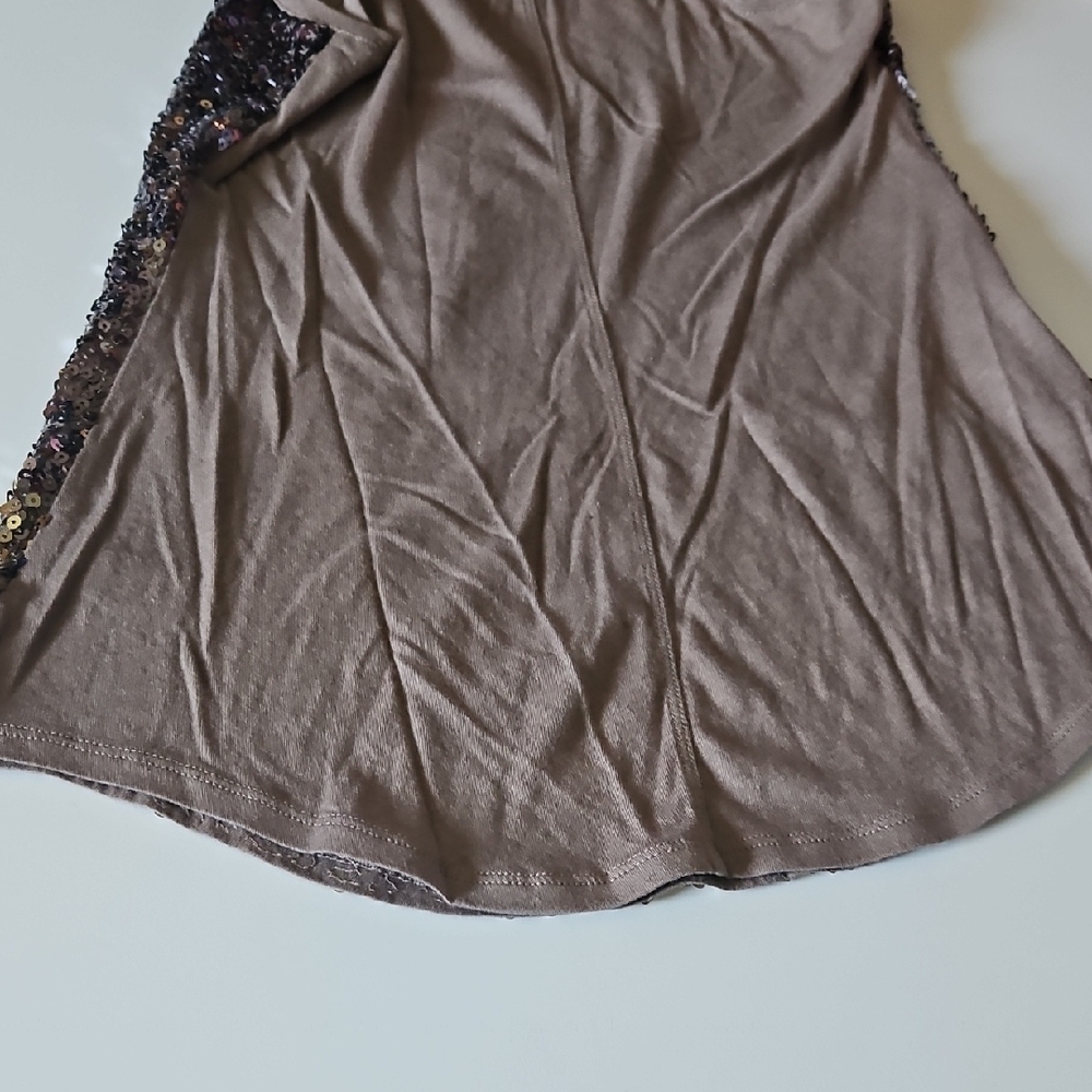 Express Sequin Tank Top in Gold and Brown - Picture 5 of 7